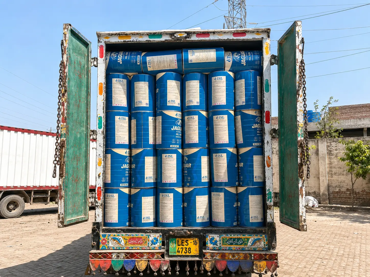 Jaguar ISL-505 adhesive bulk delivery truck ISL Chemicals Pakistan
